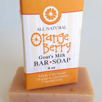 All Natural, Handmade Orangeberry Goats Milk Soap by Amish Country Essentials