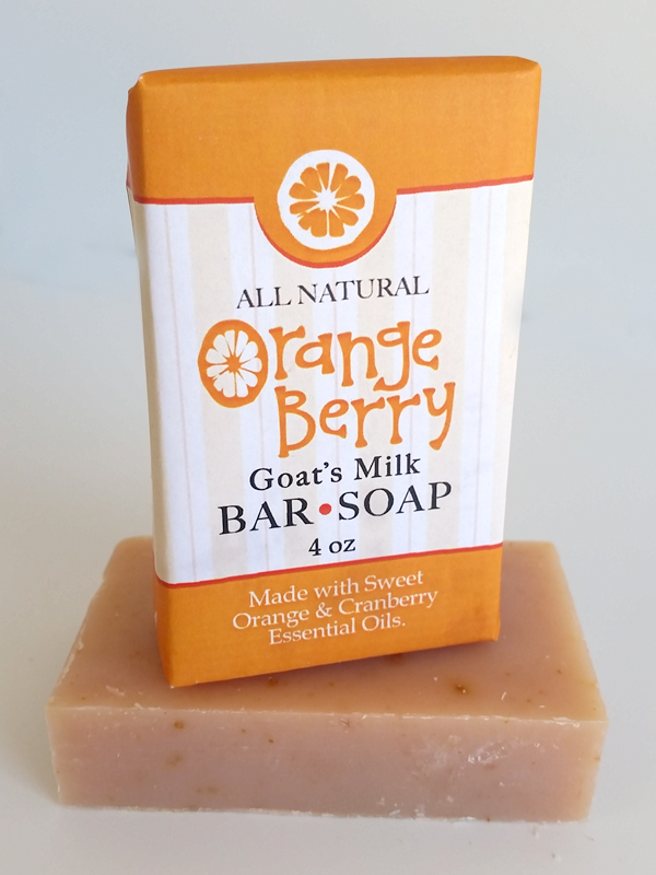 All Natural, Handmade Orangeberry Goats Milk Soap by Amish Country Essentials