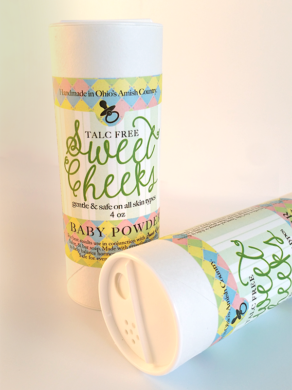 All Natural, Handmade Sweet Cheeks Baby Powder, by Amish Country Essentials