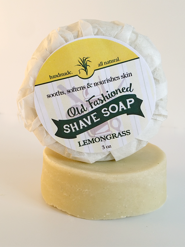 All Natural, Handmade, Lemongrass Shave Soap by Amish Country Essentials. 3oz