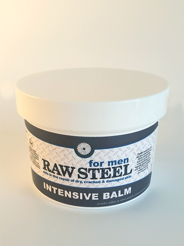 All Natural, Handmade, Raw Steel Mens Balm by Amish Country Essentials. 2oz