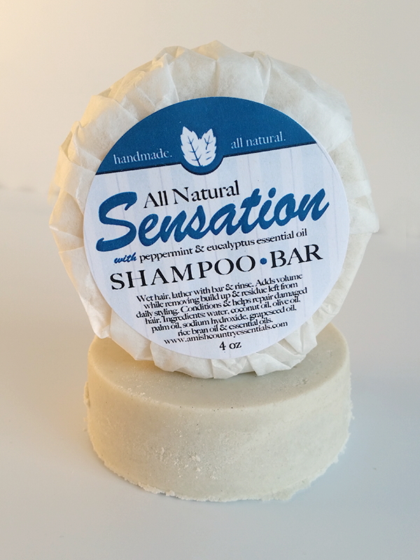 All Natural, Handmade, Sensation Shampoo Bar by Amish Country Essentials
