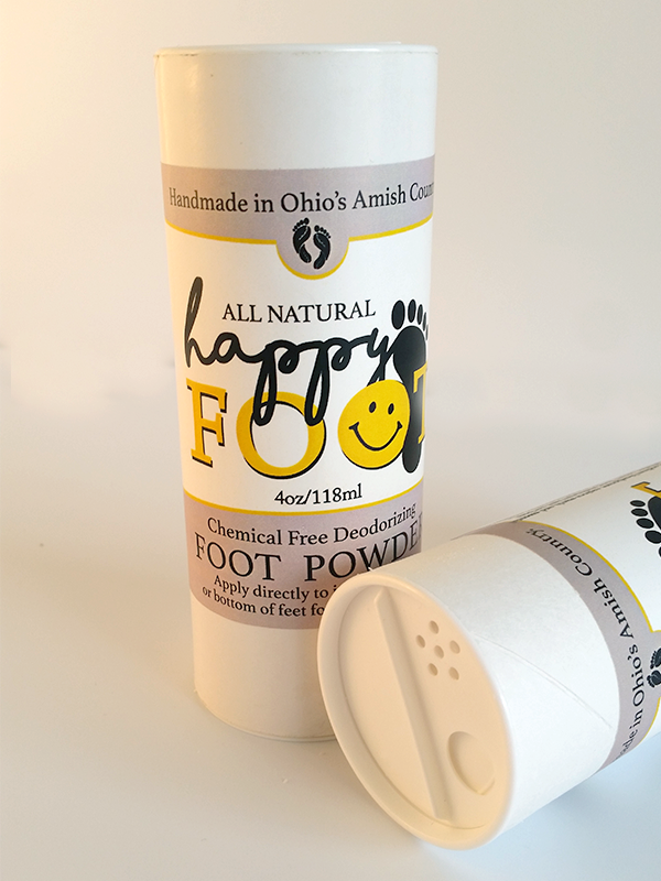 All Natural, Handmade, Happy Foot Deodorizing Powder by Amish Counrty Essentials