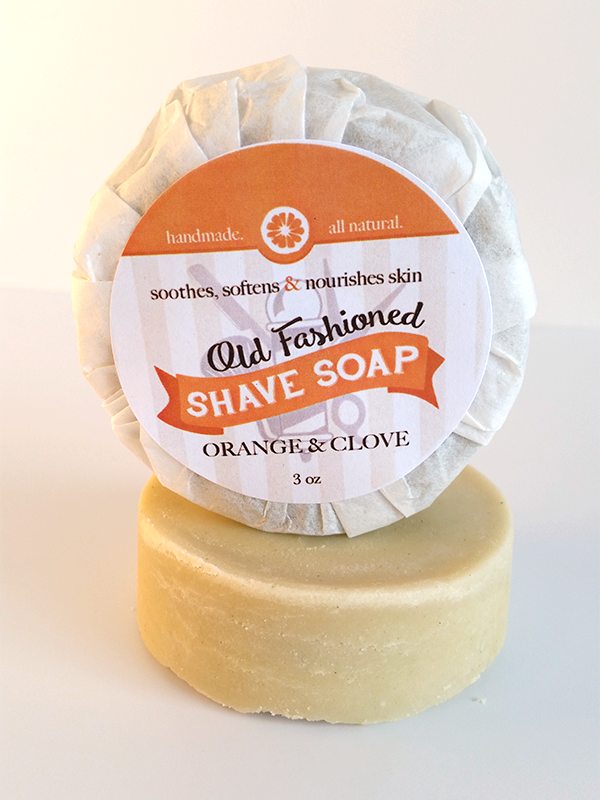 All Natural, Handmade, Orange Clove Shave Soap 3oz